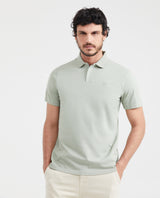 Men's Classic Fit Polo Hidden Closure Piqué in Cotton Stretch Blend - 1