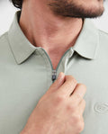 Men's Classic Fit Polo Hidden Closure Piqué in Cotton Stretch Blend - 3