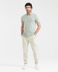 Men's Classic Fit Polo Hidden Closure Piqué in Cotton Stretch Blend - 6