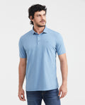 Men's Regular Fit Polo in Cotton Stretch Blend - 1