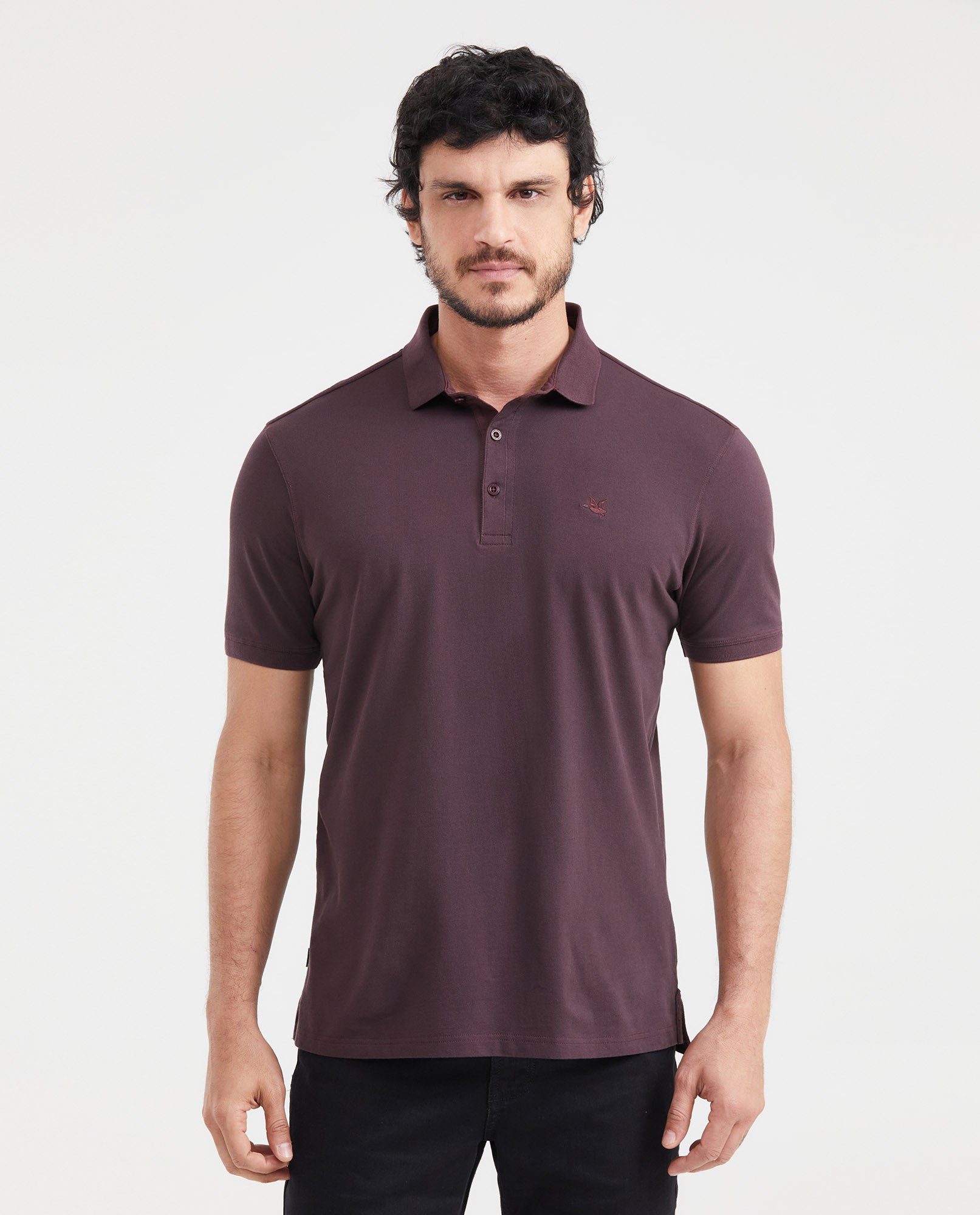 Men's Regular Fit Polo in Cotton Stretch Blend - 1