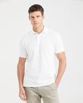 Men's Slim Fit Polo Simulated Knit Textured in Cotton-Polyester Blend - 1