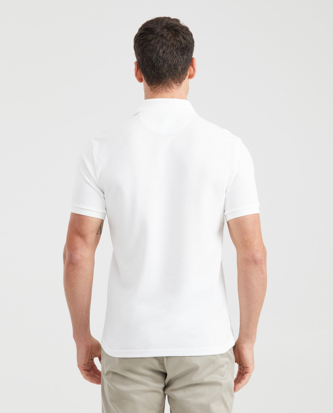 Men's Slim Fit Polo Simulated Knit Textured in Cotton-Polyester Blend - 3