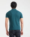 Men's Slim Fit Polo Simulated Knit Textured in Cotton-Polyester Blend - 3