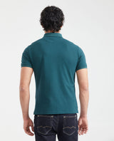 Men's Slim Fit Polo Simulated Knit Textured in Cotton-Polyester Blend - 3