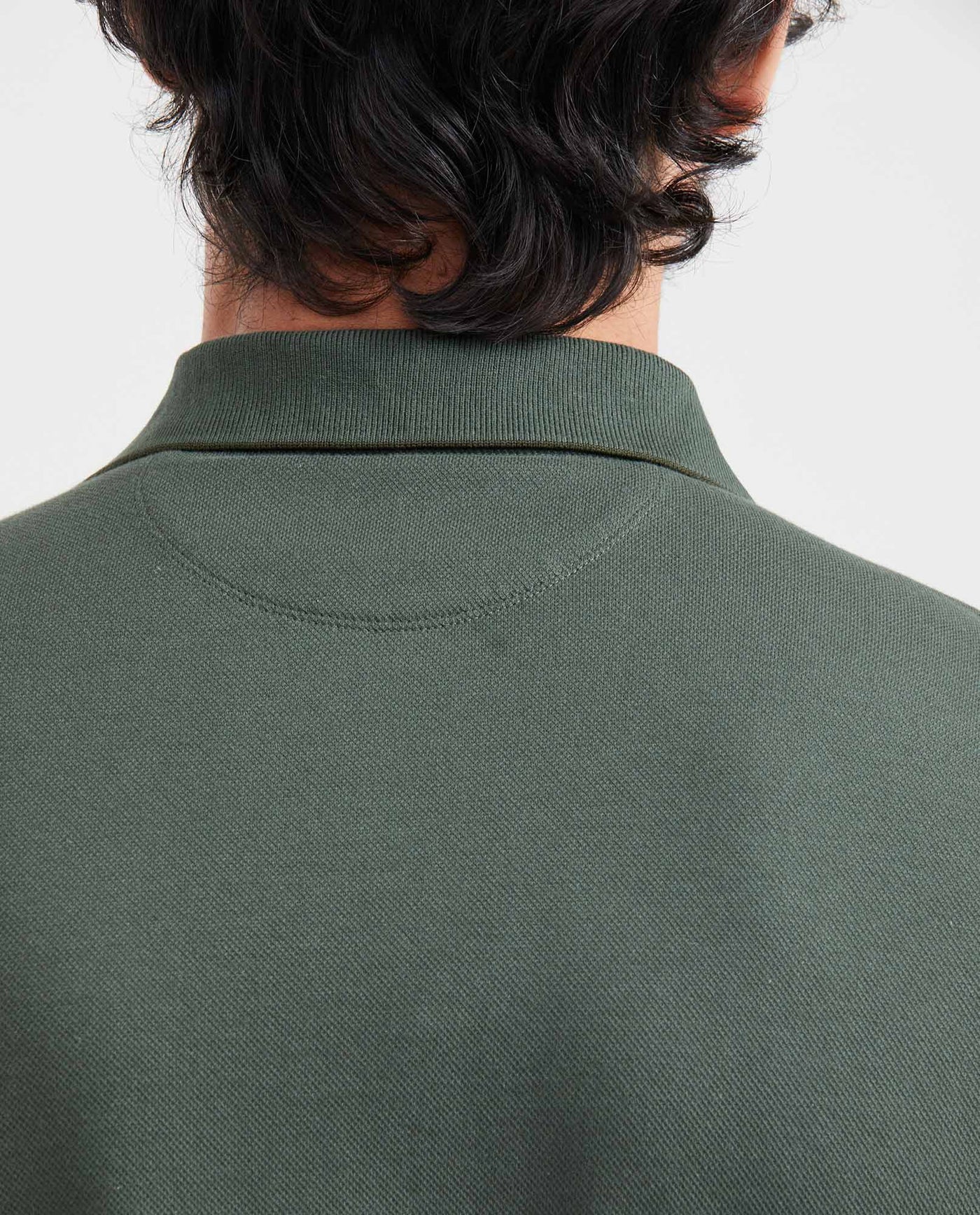 Men's Slim Fit Polo Textured in Cotton Piqué - 4