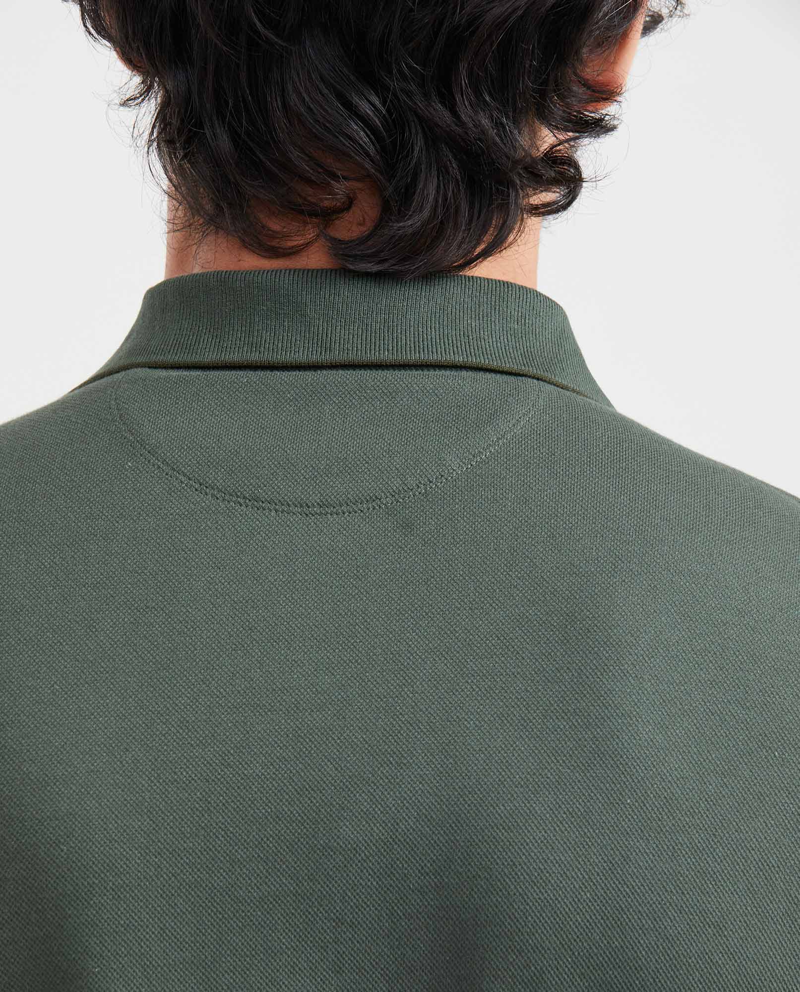 Men's Slim Fit Polo Textured in Cotton Piqué - 4