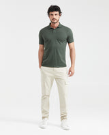Men's Slim Fit Polo Textured in Cotton Piqué - 5
