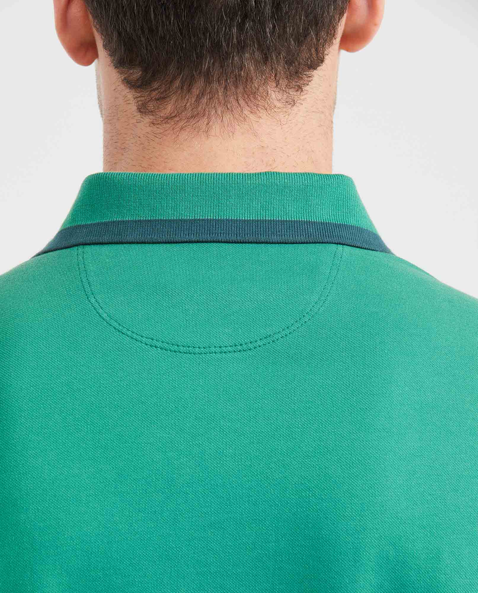 Men's Slim Fit Polo Shirt - Green 601G019 - 4