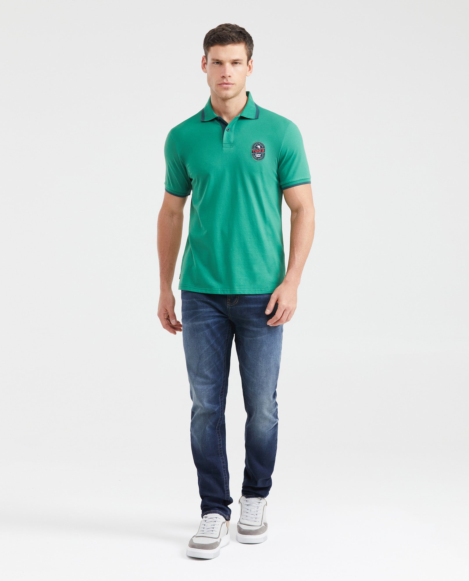 Men's Slim Fit Polo Shirt - Green 601G019 - 5