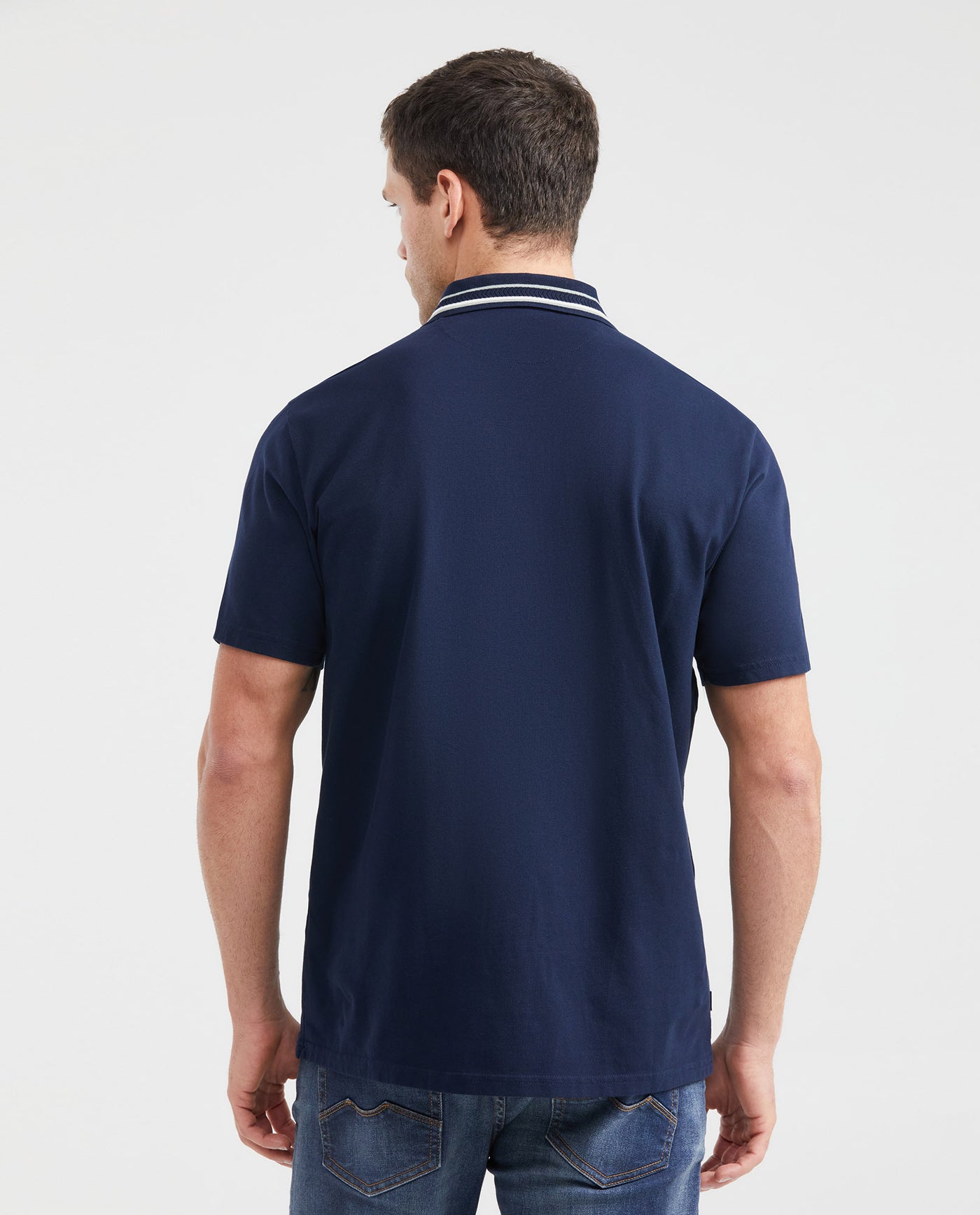 Men's Classic Fit Polo Shirt - Blue 601G020 - 3