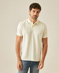 Mens Polo Classic Fit Short Sleeve Cotton Embroidered Duck Heart Cursive Sleeve Logo - Yellow 63_601H000_AMA110615_0