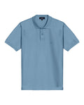 Mens Polo Classic Fit Short Sleeve Cotton Embroidered Duck Heart Cursive Sleeve Logo - Blue 63_601H000_AZU184221_3