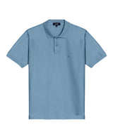 Mens Polo Classic Fit Short Sleeve Cotton Embroidered Duck Heart Cursive Sleeve Logo - Blue 63_601H000_AZU184221_3