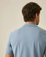 Mens Polo Classic Fit Short Sleeve Cotton Embroidered Duck Heart Cursive Sleeve Logo - Blue 63_601H000_AZU184221_7