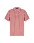 Mens Polo Classic Fit Short Sleeve Cotton Embroidered Duck Heart Cursive Sleeve Logo - Pink 63_601H000_ROS171514_3
