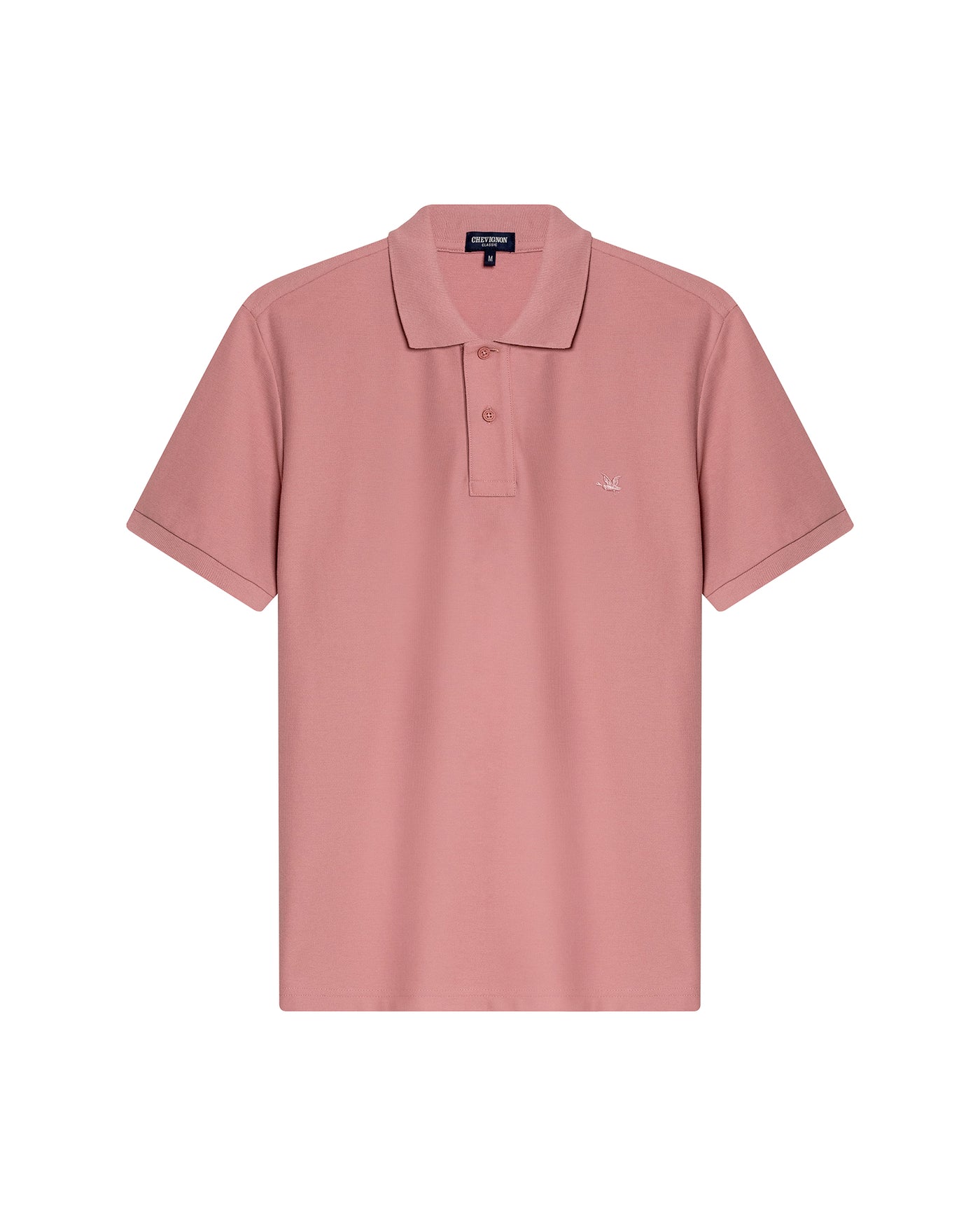 Mens Polo Classic Fit Short Sleeve Cotton Embroidered Duck Heart Cursive Sleeve Logo - Pink 63_601H000_ROS171514_3