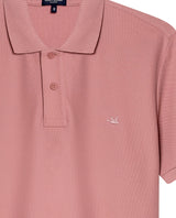 Mens Polo Classic Fit Short Sleeve Cotton Embroidered Duck Heart Cursive Sleeve Logo - Pink 63_601H000_ROS171514_8