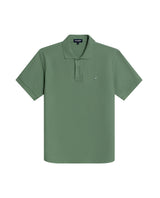 Mens Polo Classic Fit Short Sleeve Cotton Embroidered Duck Heart Cursive Sleeve Logo - Green 63_601H000_VER176212_3