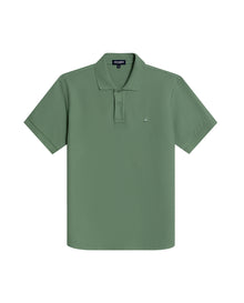 Mens Polo Classic Fit Short Sleeve Cotton Embroidered Duck Heart Cursive Sleeve Logo - Green 63_601H000_VER176212_3