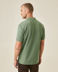 Mens Polo Classic Fit Short Sleeve Cotton Embroidered Duck Heart Cursive Sleeve Logo - Green 63_601H000_VER176212_6