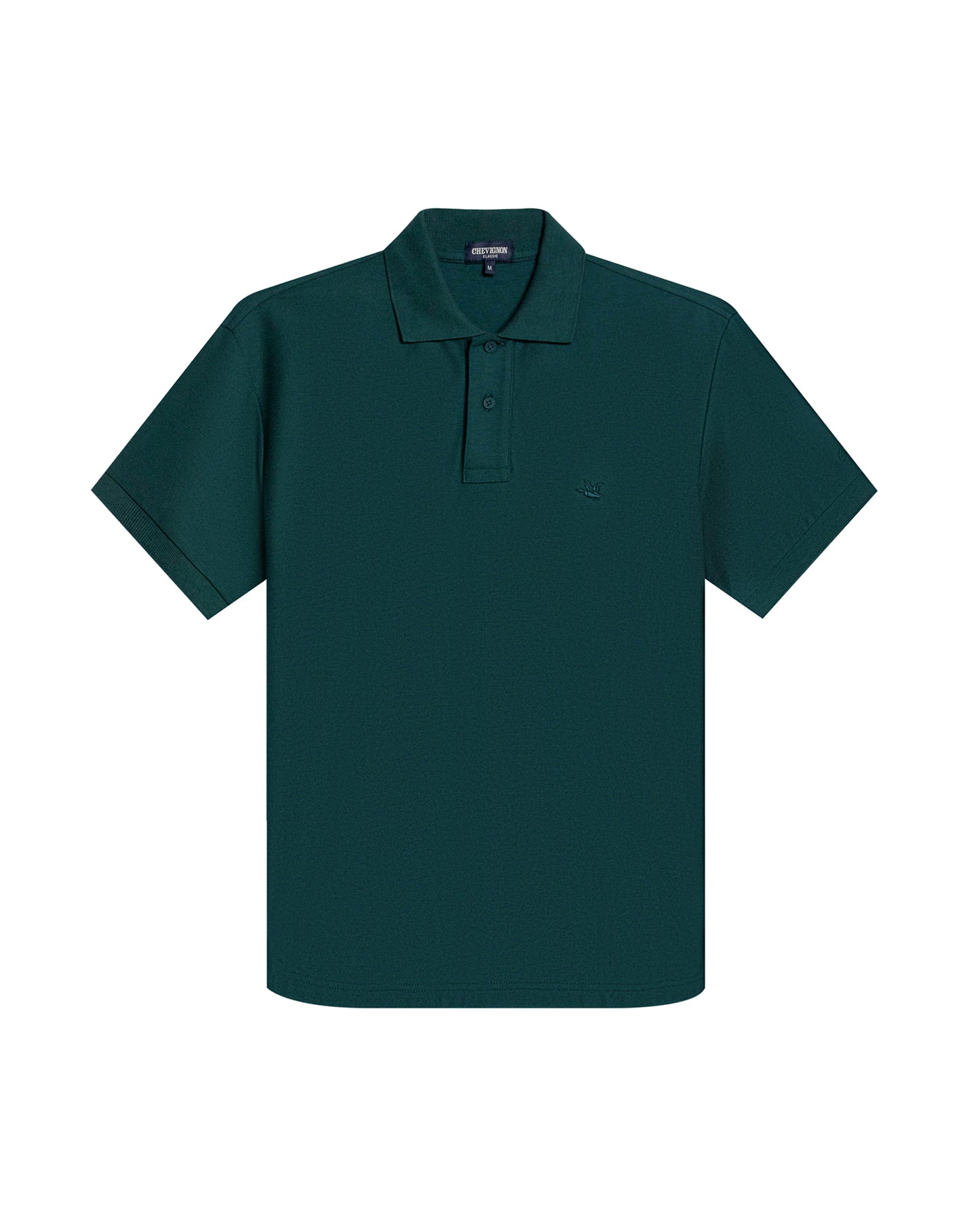Mens Polo Classic Fit Short Sleeve Cotton Embroidered Duck Heart Cursive Sleeve Logo - Green 63_601H000_VER195320_3