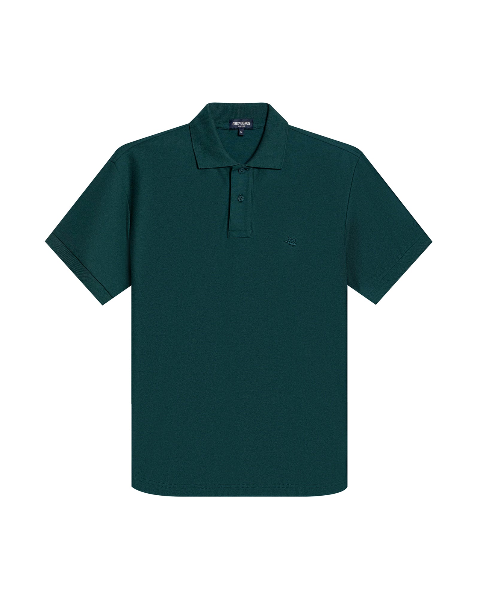 Mens Polo Classic Fit Short Sleeve Cotton Embroidered Duck Heart Cursive Sleeve Logo - Green 63_601H000_VER195320_3
