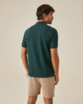 Mens Polo Classic Fit Short Sleeve Cotton Embroidered Duck Heart Cursive Sleeve Logo - Green 63_601H000_VER195320_6