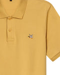 Mens Polo Slim Fit Short Sleeve Cotton Lycra Vibrant Embroidered Duck Cursive Sleeve Logo - Beige 63_601H001_BEI151132_8