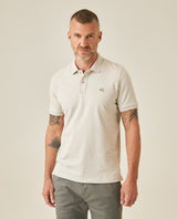 Mens Polo Slim Fit Short Sleeve Cotton Lycra Vibrant Embroidered Duck Cursive Sleeve Logo - Raw 63_601H001_CRU144500_0