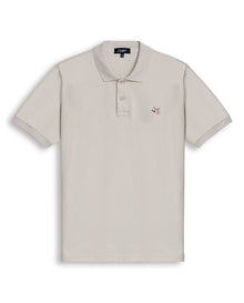 Mens Polo Slim Fit Short Sleeve Cotton Lycra Vibrant Embroidered Duck Cursive Sleeve Logo - Raw 63_601H001_CRU144500_3
