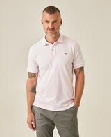 Mens Polo Slim Fit Short Sleeve Cotton Lycra Vibrant Embroidered Duck Cursive Sleeve Logo - Pink 63_601H001_ROS122905_0