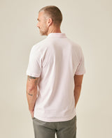 Mens Polo Slim Fit Short Sleeve Cotton Lycra Vibrant Embroidered Duck Cursive Sleeve Logo - Pink 63_601H001_ROS122905_6
