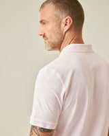 Mens Polo Slim Fit Short Sleeve Cotton Lycra Vibrant Embroidered Duck Cursive Sleeve Logo - Pink 63_601H001_ROS122905_7