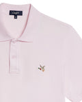 Mens Polo Slim Fit Short Sleeve Cotton Lycra Vibrant Embroidered Duck Cursive Sleeve Logo - Pink 63_601H001_ROS122905_8