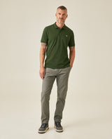 Mens Polo Slim Fit Short Sleeve Cotton Lycra Vibrant Embroidered Duck Cursive Sleeve Logo - Green 63_601H001_VER190417_4