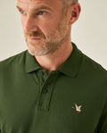 Mens Polo Slim Fit Short Sleeve Cotton Lycra Vibrant Embroidered Duck Cursive Sleeve Logo - Green 63_601H001_VER190417_5