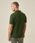 Mens Polo Slim Fit Short Sleeve Cotton Lycra Vibrant Embroidered Duck Cursive Sleeve Logo - Green 63_601H001_VER190417_6