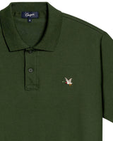Mens Polo Slim Fit Short Sleeve Cotton Lycra Vibrant Embroidered Duck Cursive Sleeve Logo - Green 63_601H001_VER190417_8