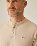 Mens Polo Slim Fit Mandarin Collar Sanforized Cotton Elastane Red Contrast Cuffs Side Vents - Beige 63_601H002_BEI161010_5