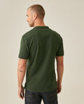 Mens Polo Slim Fit Mandarin Collar Sanforized Cotton Elastane Red Contrast Cuffs Side Vents - Green 63_601H002_VER190509_6