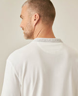 Mens Polo Slim Fit Mandarin Collar Piqué Cotton Elastane Contrast Band Cuffs Embroidered Duck - Raw 63_601H003_CRU110606_7