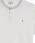 Mens Polo Slim Fit Mandarin Collar Piqué Cotton Elastane Contrast Band Cuffs Embroidered Duck - Raw 63_601H003_CRU110606_8