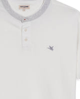 Mens Polo Slim Fit Mandarin Collar Piqué Cotton Elastane Contrast Band Cuffs Embroidered Duck - Raw 63_601H003_CRU110606_8