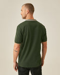 Mens Polo Slim Fit Mandarin Collar Piqué Cotton Elastane Contrast Band Cuffs Embroidered Duck - Green 63_601H003_VER190414_6