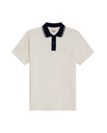 Mens Polo Slim Fit Short Sleeve Preppy Style Cotton Elastane Contrast Collar Placket Vibrant Duck - White 63_601H004_BLA120601_3