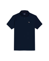 Mens Polo Slim Fit Short Sleeve Waffle Texture Cotton Polyester Vibrant Embroidered Duck - Blue 63_601H005_AZU193924_3