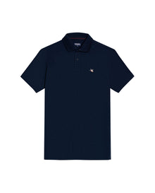 Mens Polo Slim Fit Short Sleeve Waffle Texture Cotton Polyester Vibrant Embroidered Duck - Blue 63_601H005_AZU193924_3