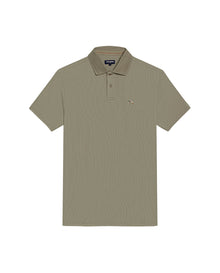 Mens Polo Slim Fit Short Sleeve Waffle Texture Cotton Polyester Vibrant Embroidered Duck - Green 63_601H005_VER170619_0
