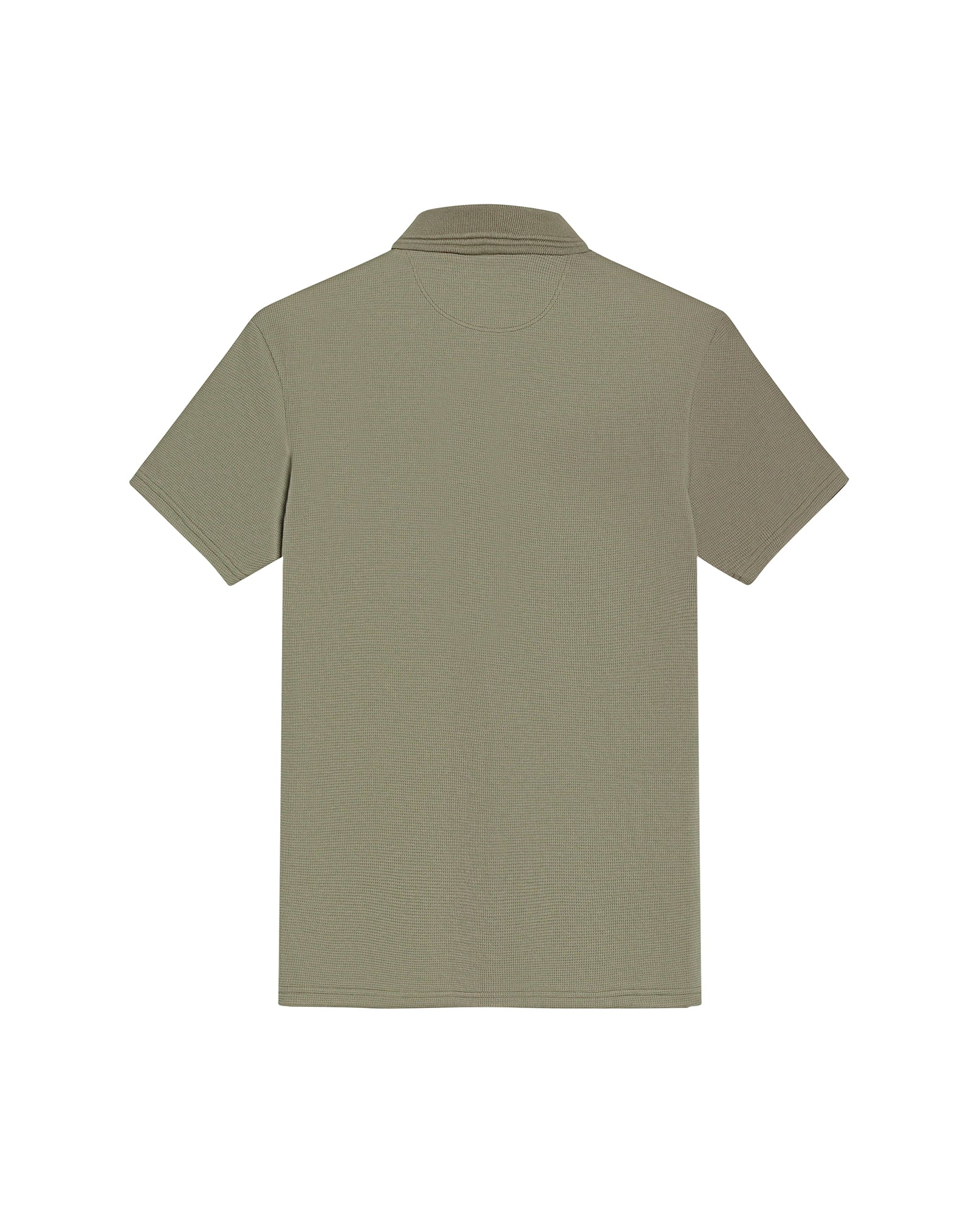 Mens Polo Slim Fit Short Sleeve Waffle Texture Cotton Polyester Vibrant Embroidered Duck - Green 63_601H005_VER170619_5